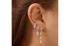  Dusk Divas - Silver / Rhodium plated - Zirconia - 2cm
